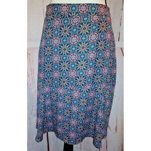 De Collections Womens Flare Skirt Size XS Side Zip Blue